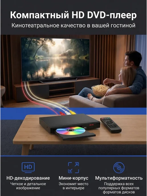 DVD-плеер, поддерживает чтение через USB, вариант, фото 2