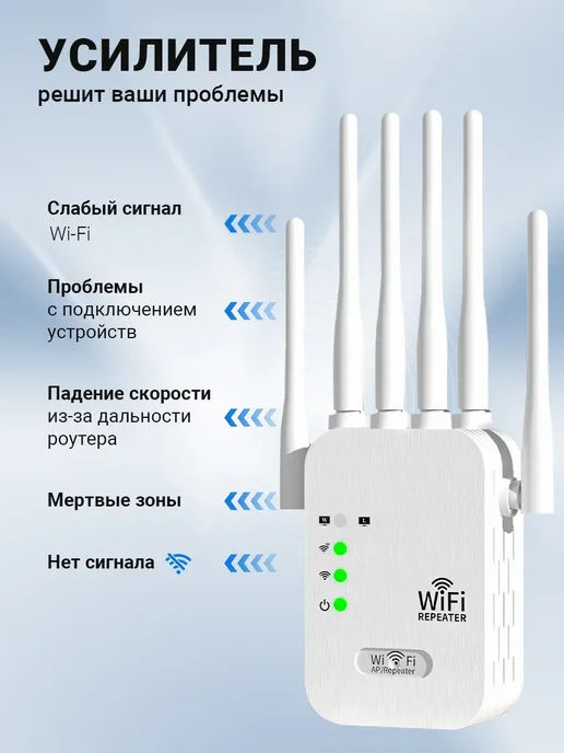 Усилитель вайфай, репитер wifi, белый, фото 4