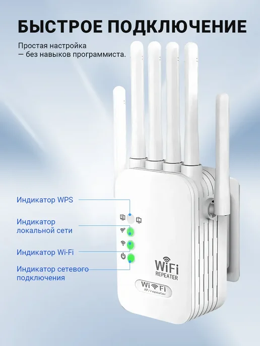 Усилитель вайфай, репитер wifi, белый, фото 7