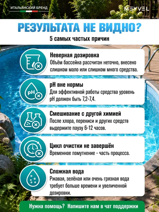 Meyvel Cредство 5в1 для бассейна универсальное 1л, 10 л, фото 8