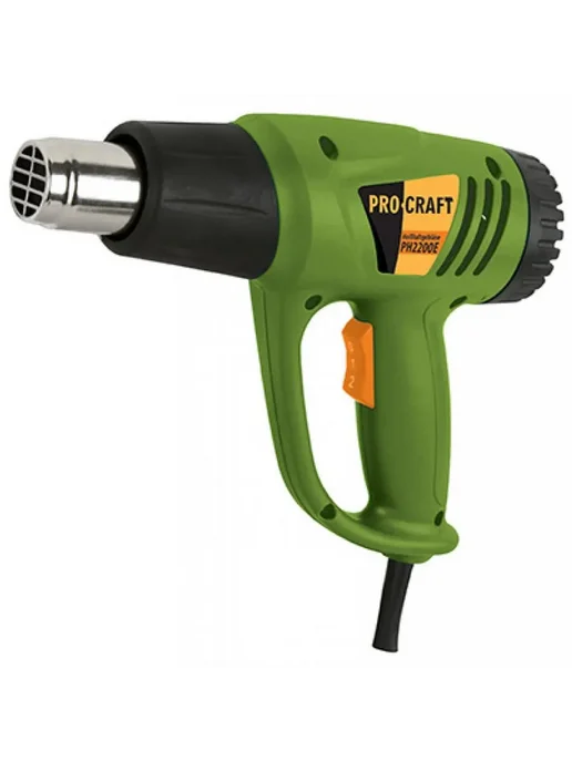 ProCraft Фен строительный с регулировкой температуры PH-2200E, зеленый