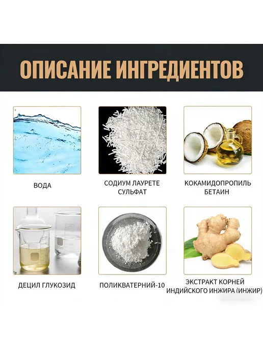 Нет бренда Шампунь против выпадения, для густоты и объема, вариант, фото 3