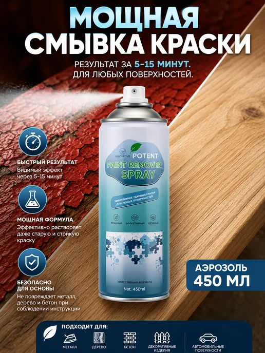 Смывка краски быстрого действия, 450 мл, фото 5