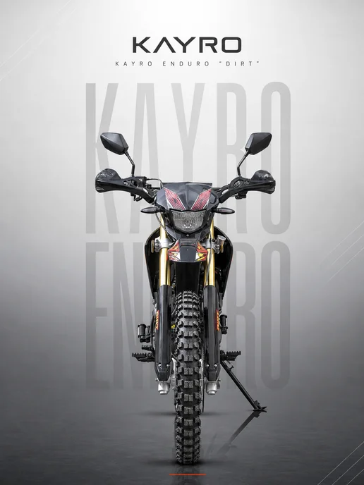 МОТОВЫГОДА Мотоцикл KAYRO ENDURO "DIRT" Красно-черный с ПТС, черный, фото 2