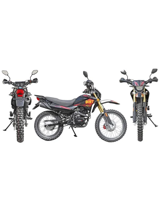 МОТОВЫГОДА Мотоцикл KAYRO ENDURO "DIRT" Красно-черный с ПТС, черный, фото 4