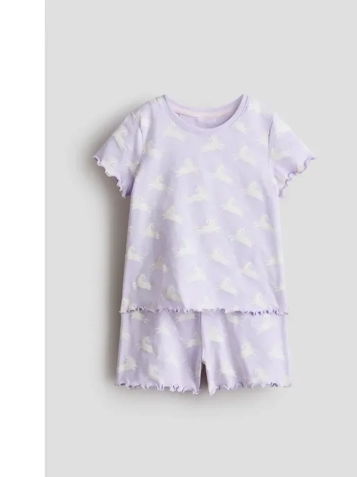 H&M Хлопковая пижама, фиолетовый