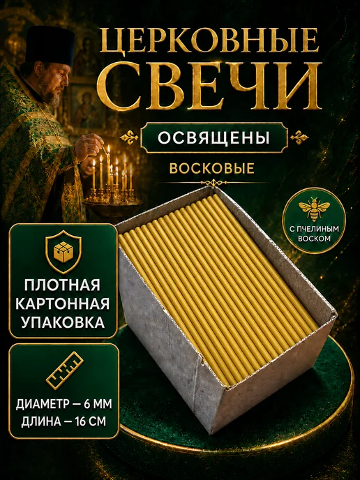 Станислав Свечи восковые церковные освященные №140. 1кг, 1 кг