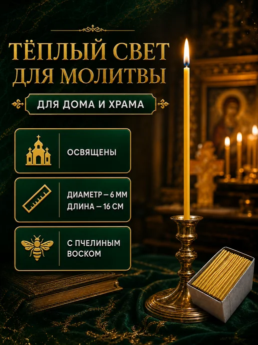 Станислав Свечи восковые церковные освященные №140. 1кг, 1 кг, фото 3