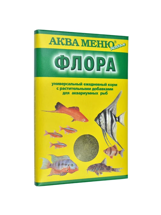 АКВА-МЕНЮ Корм для рыбок Флора 30г Упаковка 10шт, 30 г, 10 шт