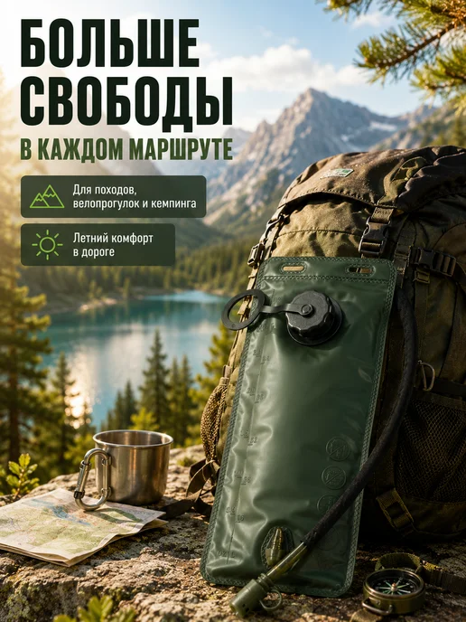 Тактический гидратор 3 литра в рюкзак, вариант, фото 5