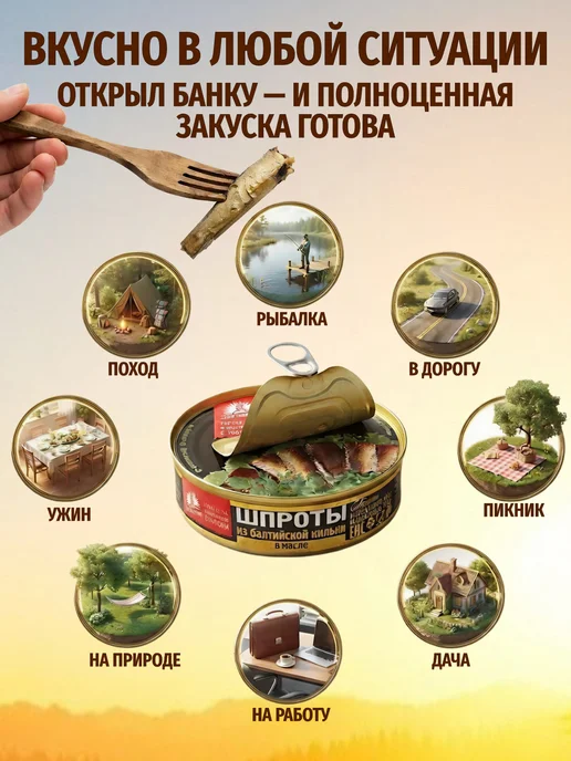 Дело Вкуса Шпроты балтийские в масле — 3 банки по 160 гр, 160 г, фото 7