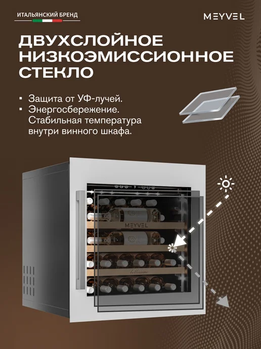 Meyvel Винный шкаф встраиваемый MV31PRO-KWB1, белый, фото 7