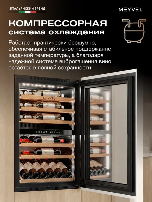 Meyvel Винный шкаф встраиваемый MV47PRO-KWB2, белый, фото 2