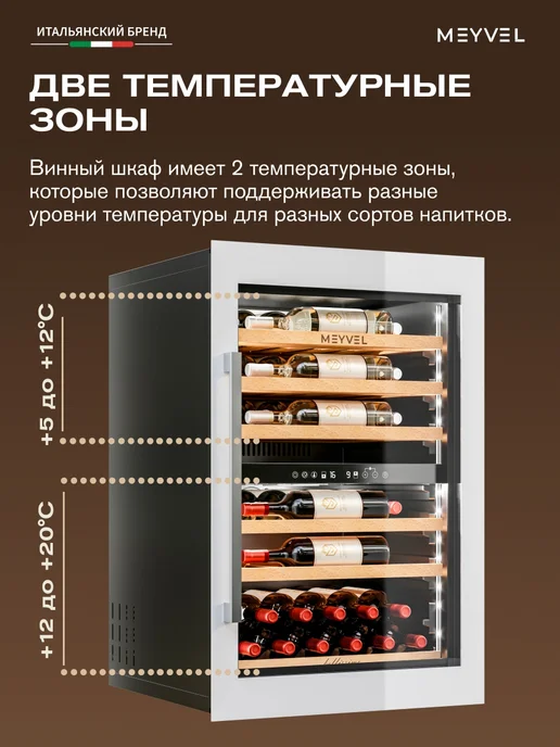 Meyvel Винный шкаф встраиваемый MV47PRO-KWB2, белый, фото 4