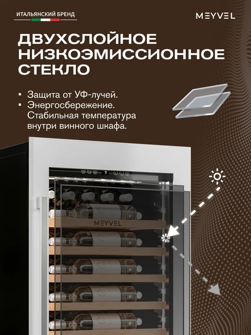 Meyvel Винный шкаф холодильник на 52 бутылки MV52PRO-KWB1, белый, фото 7