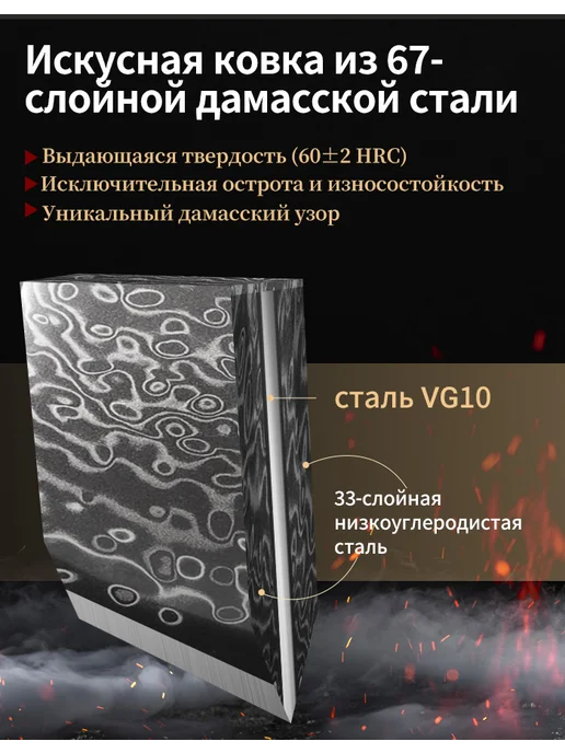 龙善道 Кухонный нож универсальный 12.3 см, фиолетовый, фото 5