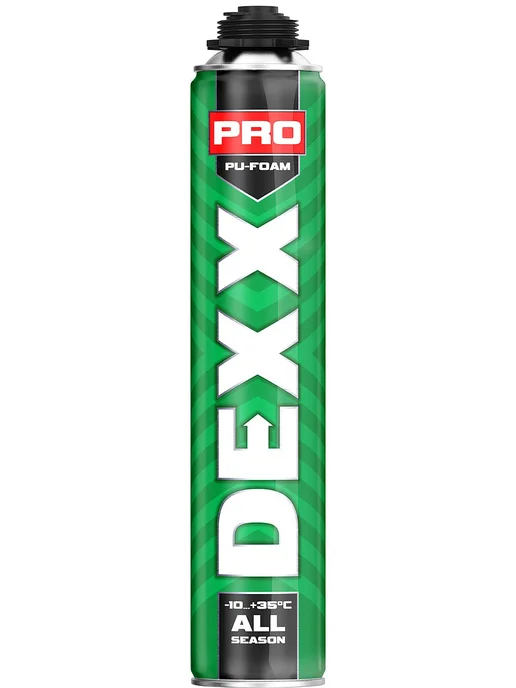 DEXX Монтажная пена PRO всесезонная 750мл 30л, 750 мл, 30 л