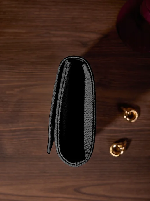 Bella Borsa Клатч вечерний черный с цепочкой на плечо свадебный, черный, фото 8
