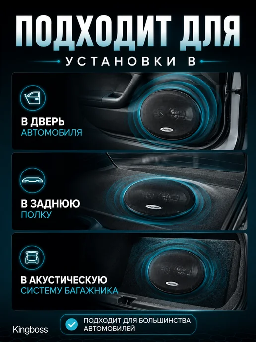 Автомобильные колонки Пионер TS-A6997 Динамики овальные, черный, фото 5