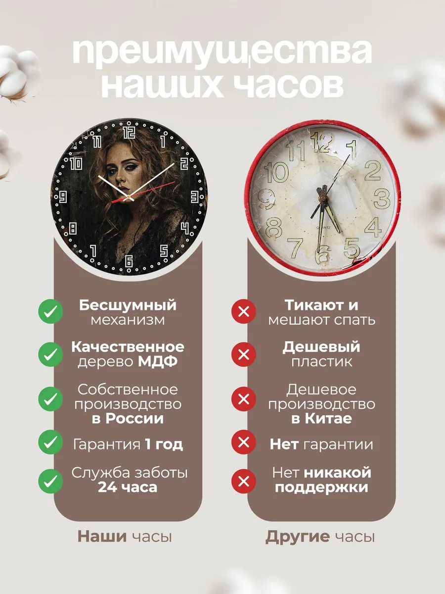 Часы настенные "Певица Adele" — фото 2