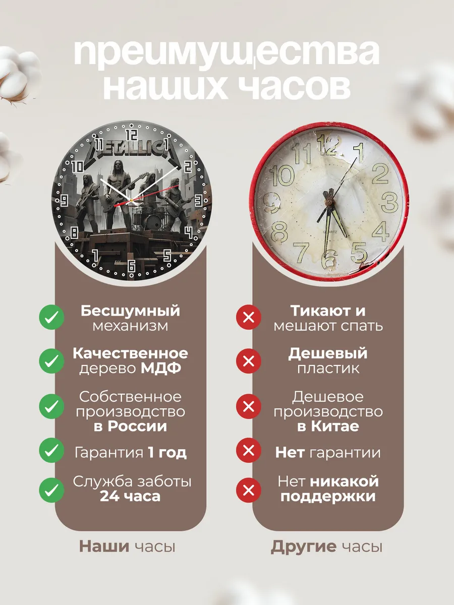 Часы настенные "Metallica" — фото 2