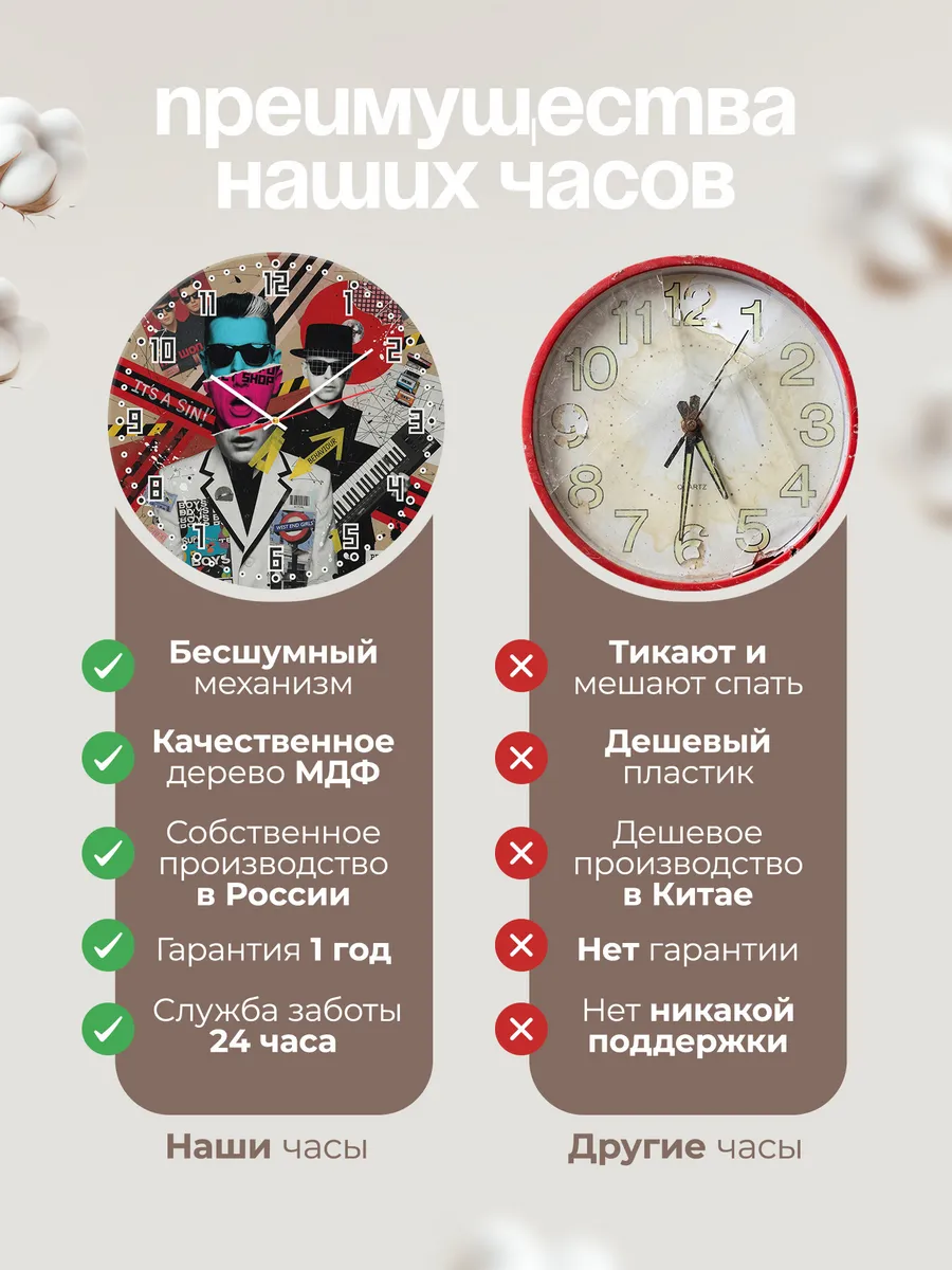Часы настенные "Pet Shop Boys" — фото 2