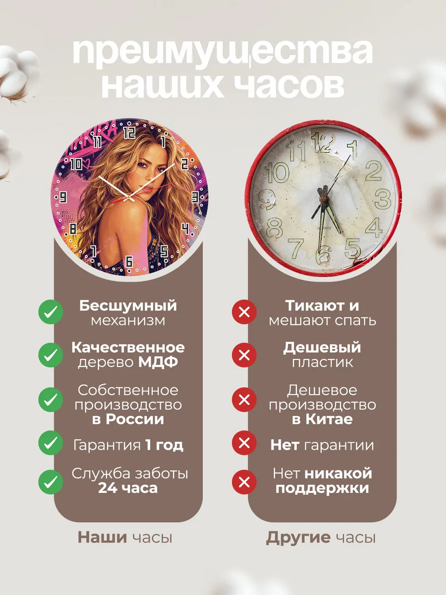 Часы настенные "Shakira" — фото 2