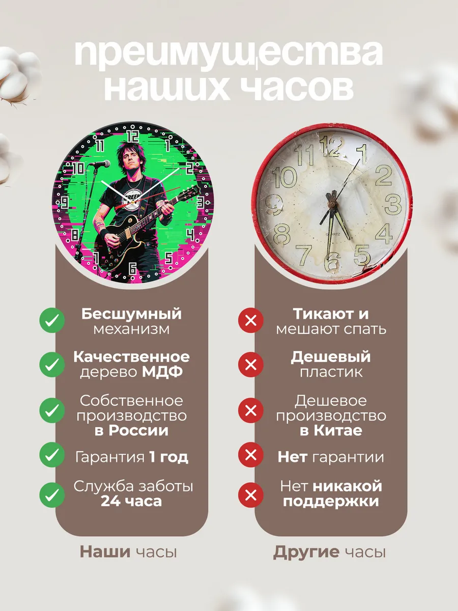 Часы настенные "Green Day" — фото 2