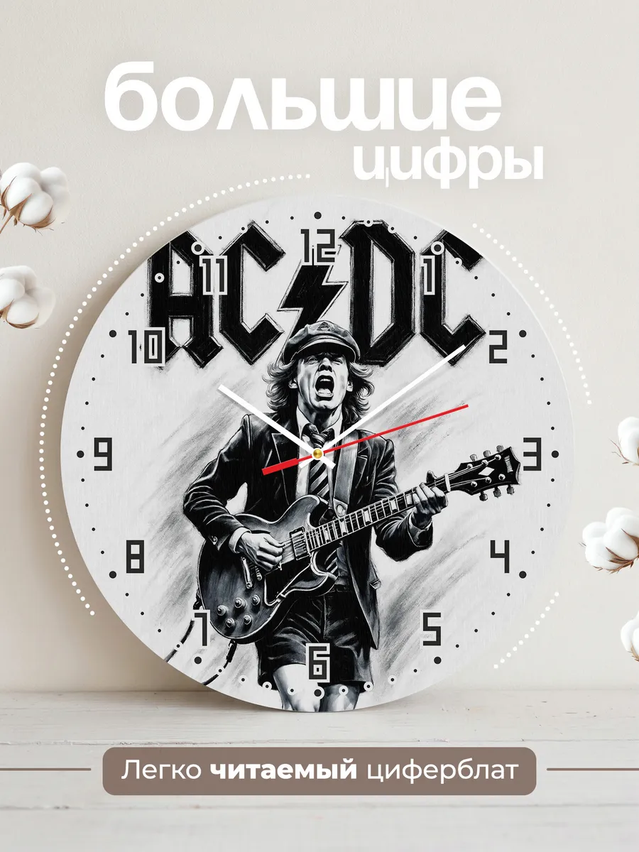 Часы настенные "Портрет AC/DC" — фото 4