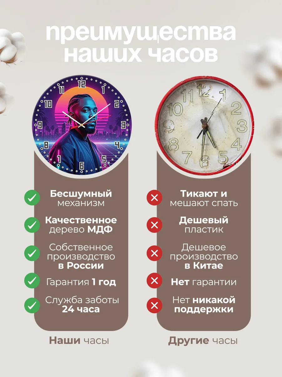 Часы настенные "Kendrick Lamar" — фото 2