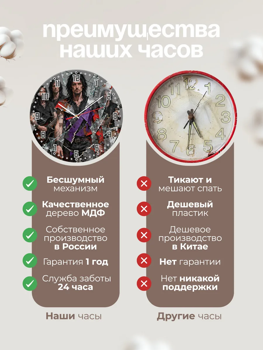 Часы настенные "Alice in Chains" гранж-группа — фото 2