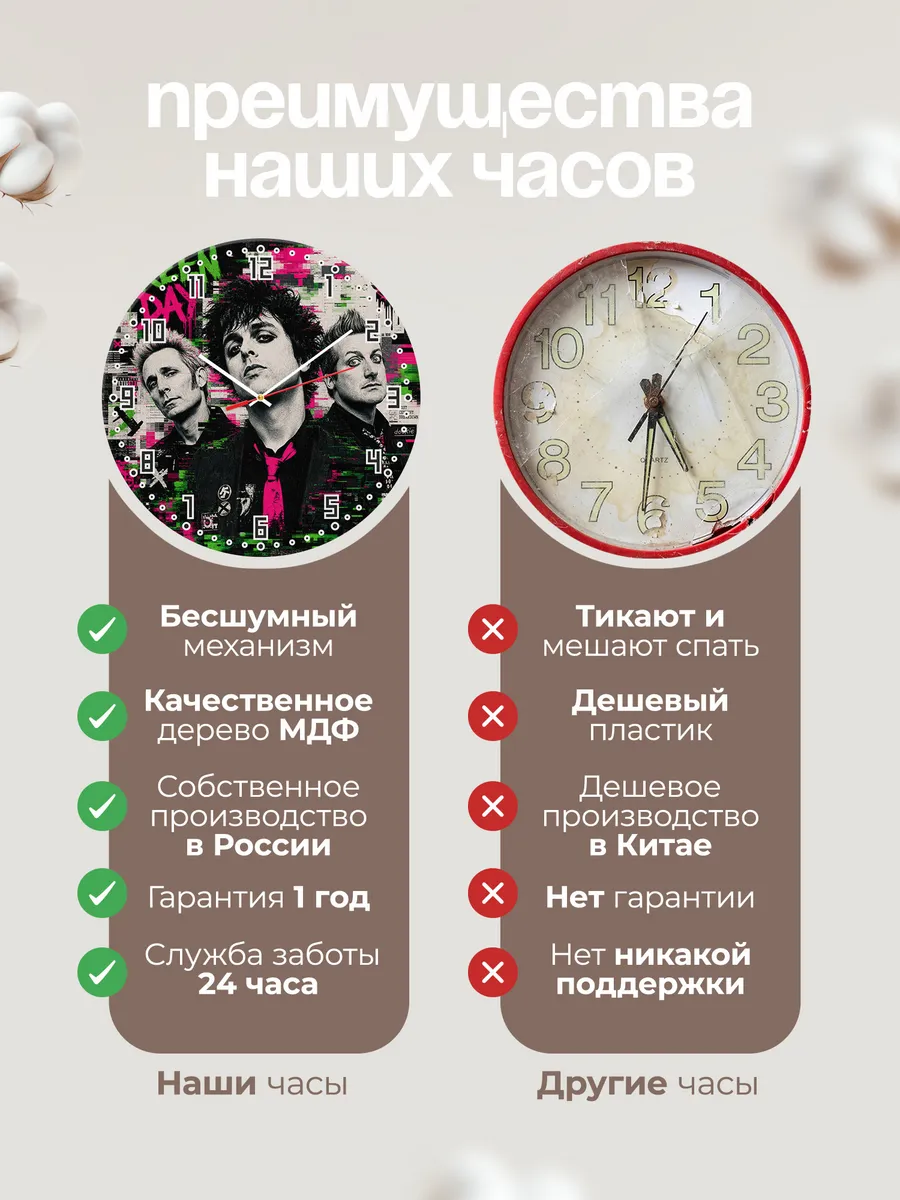 Часы настенные "Green Day" — фото 2