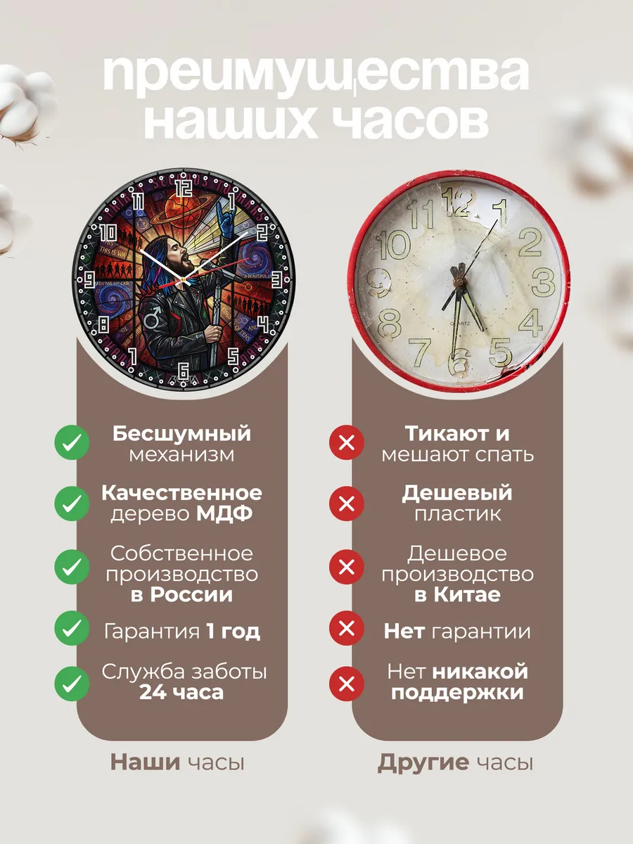 Часы настенные "Thirty Seconds to Mars" — фото 2