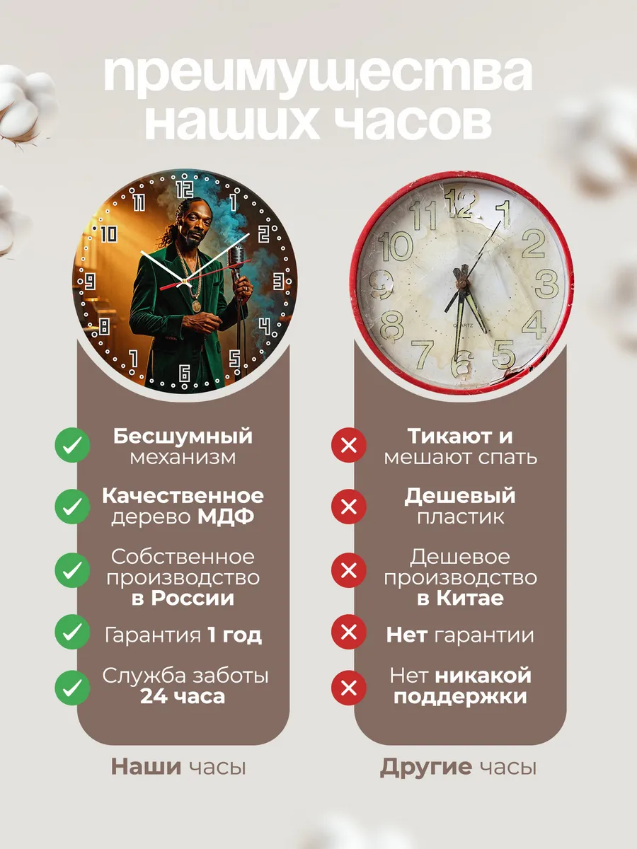 Часы настенные "Snoop Dogg" — фото 2