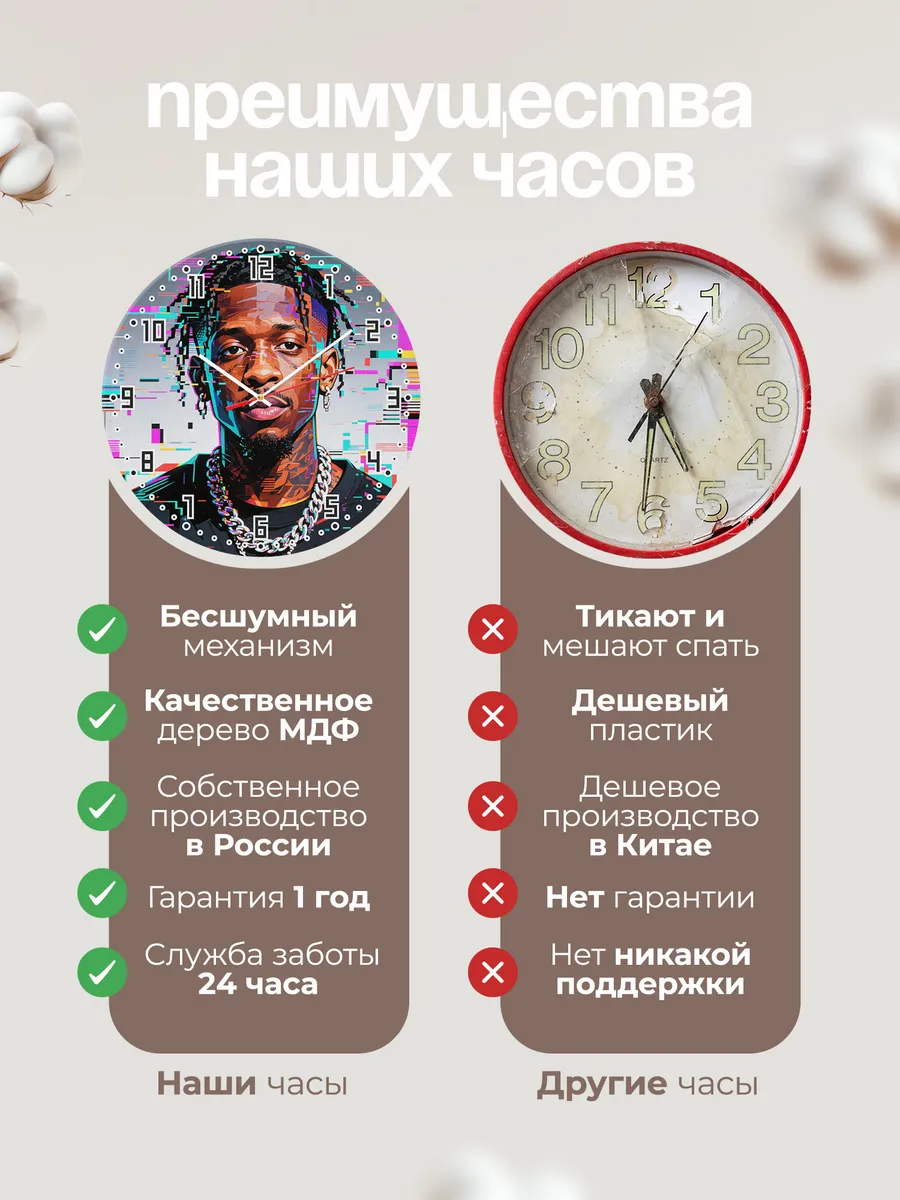 Часы настенные "Travis Scott" — фото 2