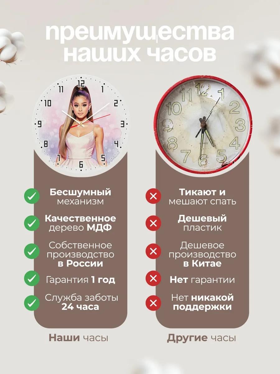 Часы настенные "Ariana Grande" — фото 2