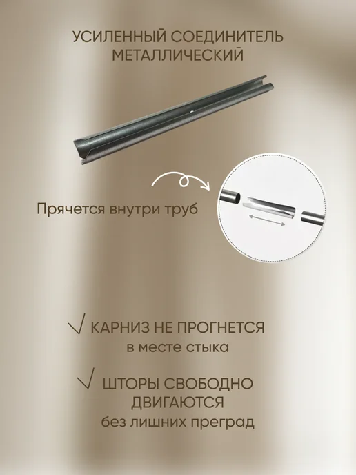 Карниз для штор настенный двухрядный кованый 300 см, желтый, фото 5