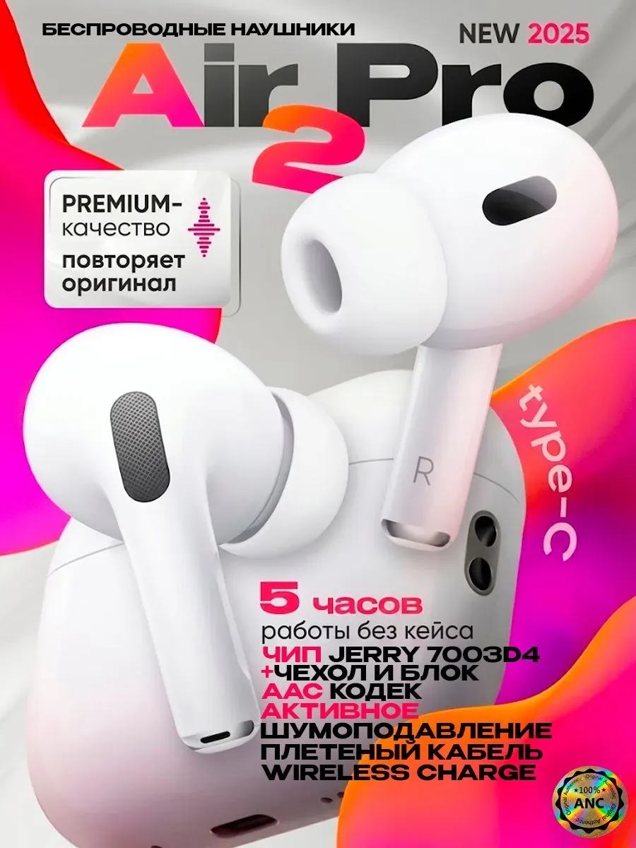 Наушники беспроводные с микрофоном Pods Pro 2 — фото 1