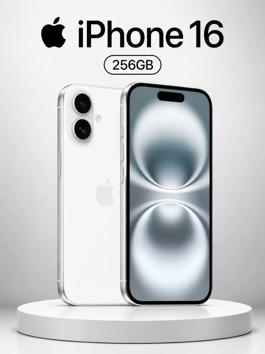 Apple Смартфон iPhone 16 256GB белый бывший в употреблении