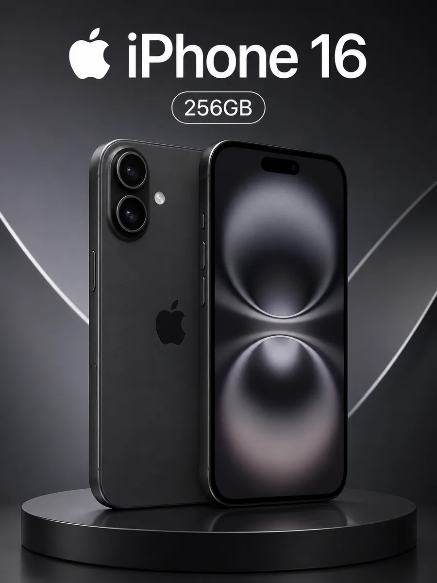 Apple Смартфон iPhone 16 256GB чёрный бывший в употреблении