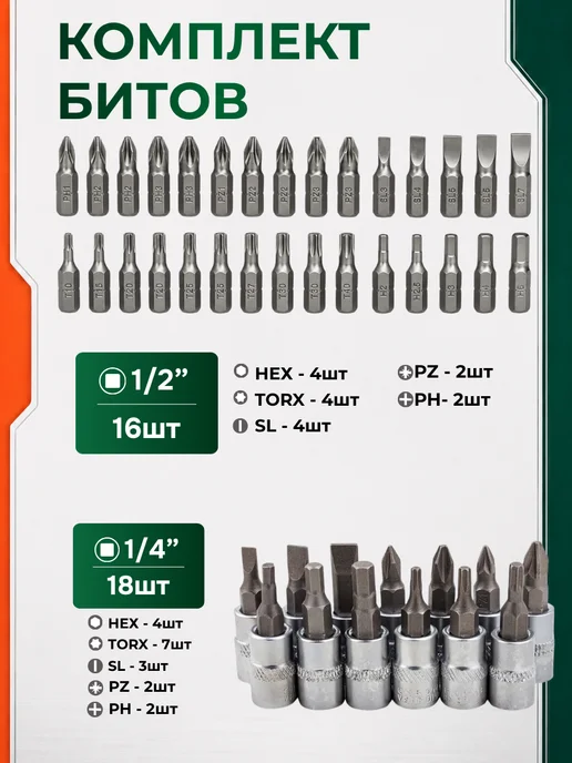 FORCE PRO Набор инструментов 78 предмет, вариант, фото 7
