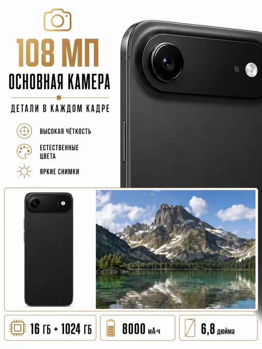 Смартфон Samsung Phone I17 Air 1/1024 ГБ, черный, фото 7