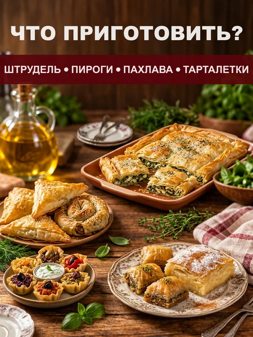 Gretta Тесто фило для выпечки готовое белорусское 2 × 460 г, 460 г, фото 5