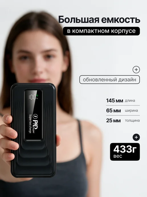 Повербанк 40000 mah power bank пауэрбанк быстрая зарядка, 40000 мАч, фото 4