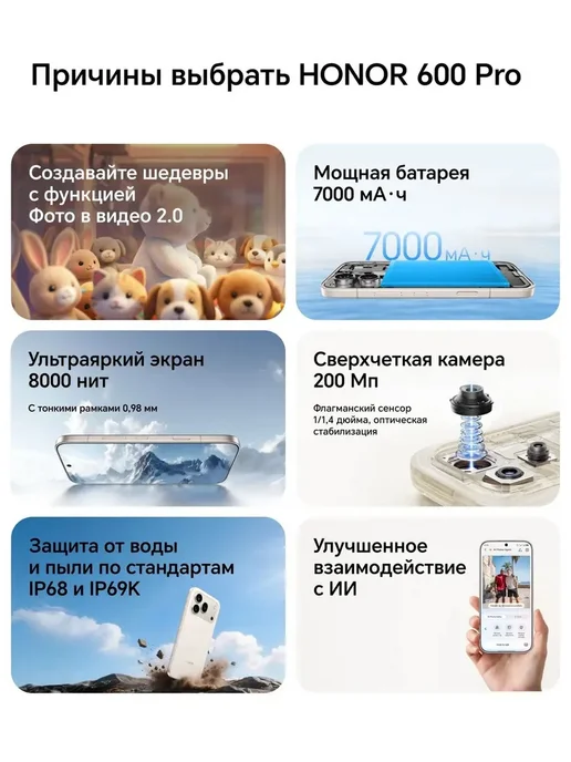 Смартфон HONOR 600 Pro 12/512 ГБ, бежевый, фото 2