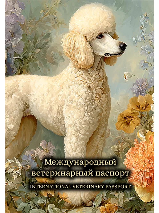 Ветеринарный паспорт с аудио-записью пудель, вариант