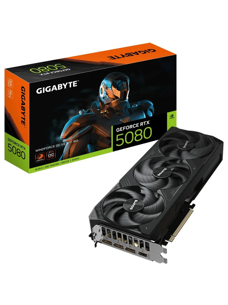 Видеокарта RTX 5080 16 ГБ RTL (GV-N5080WF3OCV2-16GD) Gigabyte 1305534554 купить в интернет‑магазине Wildberries