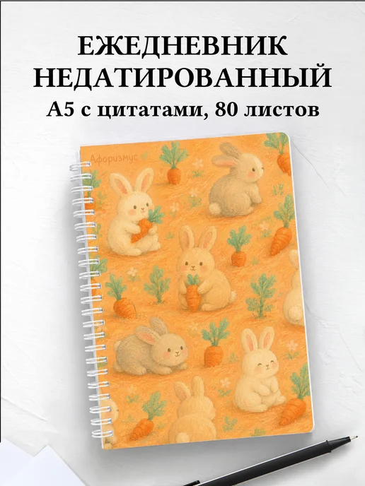 Ежедневник недатированный Кролики