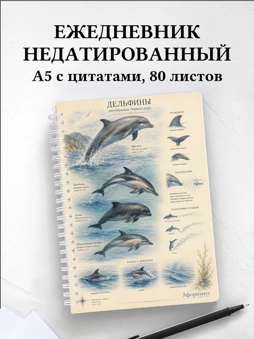 Ежедневник недатированный Дельфины