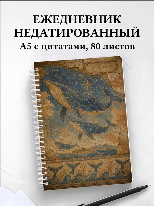 Ежедневник недатированный Киты